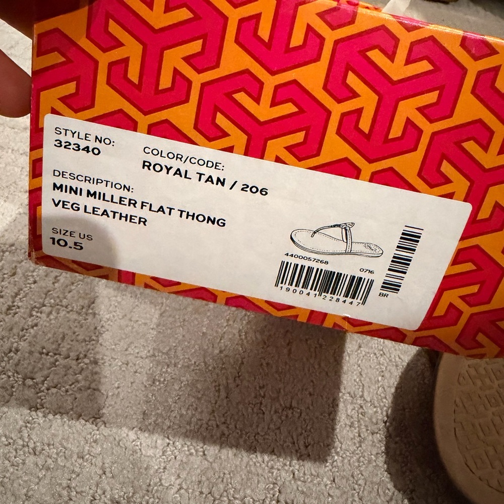 Tory Burch Royal Tan Mini Miller Sandals